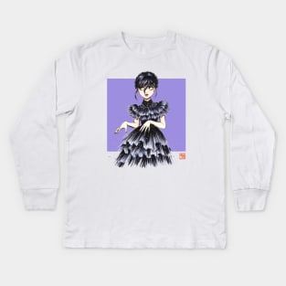 Wednesday Dancing Kids Long Sleeve T-Shirt